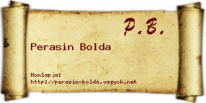 Perasin Bolda névjegykártya